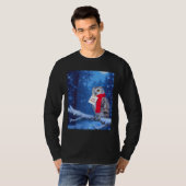 Majestic Christmas Owl Snowy Winter T-Shirt (Voorkant volledig)