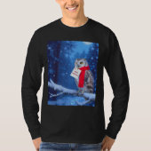 Majestic Christmas Owl Snowy Winter T-Shirt (Voorkant)