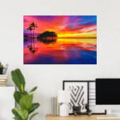 Majestic Clouds & Reflection Poster (Thuiskantoor)