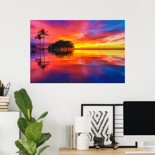 Majestic Clouds & Reflection Poster (Thuiskantoor)