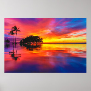 Majestic Clouds & Reflection Poster