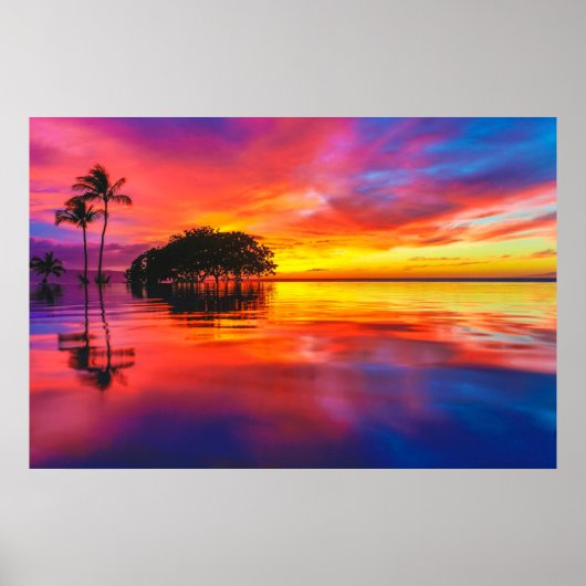 Majestic Clouds & Reflection Poster (Voorkant)