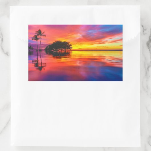 Majestic Clouds & Reflection Rechthoekige Sticker (Tas)