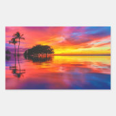 Majestic Clouds & Reflection Rechthoekige Sticker (Voorkant)