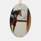 Majestic Clydesdale Keramisch Ornament (Links)