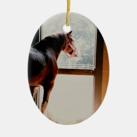 Majestic Clydesdale Keramisch Ornament (Voorkant)