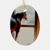 Majestic Clydesdale Keramisch Ornament (Achterkant)
