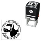 Majestic Condor Bird Head #5 Bibliotheek Boeknaam Zelfinktende Stempel (In situ)