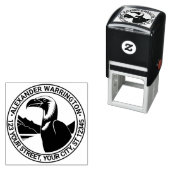 Majestic Condor Head #5 Naam retouradres Zelfinktende Stempel (In situ)