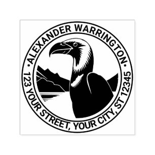 Majestic Condor Head #5 Naam retouradres Zelfinktende Stempel