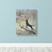 Majestic Coon Hound op het Canvas Afdruk (Insitu (Houten vloer))