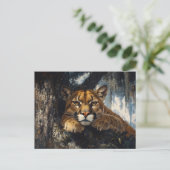 Majestic Cougar in Forest Briefkaart (Staand voorkant)