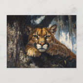 Majestic Cougar in Forest Briefkaart (Voorkant)