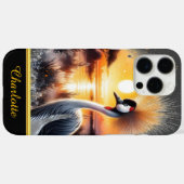 Majestic Crane Staande Bij De Zonsondergang Horizo Case-Mate iPhone Case (Achterkant (horizontaal))