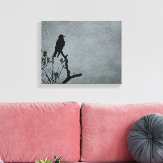 Majestic Crow Canvas Afdruk (Insitu (Woonkamer))