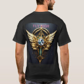 "Majestic Crystal Eagle Icon T-Shirt: Symboliseren T-shirt (Achterkant)