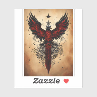 Majestic Crystal Eagle T-shirt ontwerp Sticker