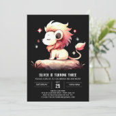 Majestic Custom Lion Verjaardag Kaart (Staand voorkant)