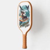 Majestic Dachshund Hond Catching a Wave Surfing Pickleball Paddle (Links)