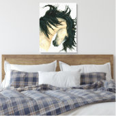 Majestic Dappled Buckskin Horse Canvas van Bihrle (Insitu (Slaapkamer))