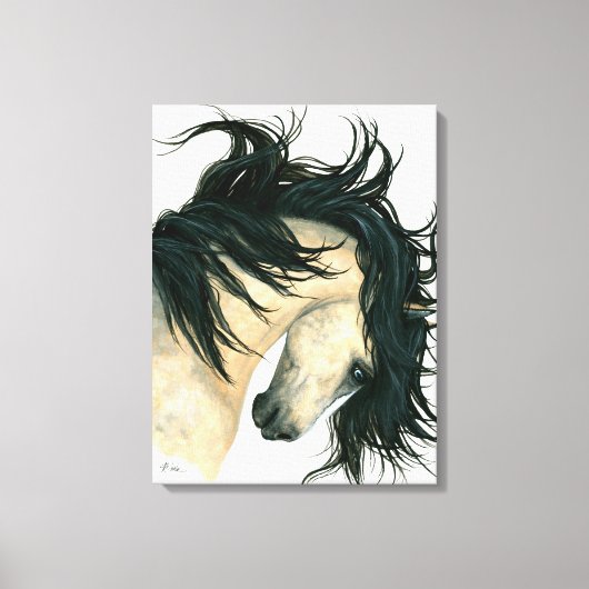 Majestic Dappled Buckskin Horse Canvas van Bihrle (Voorkant)