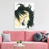 Majestic Dappled Buckskin Horse Canvas van Bihrle (Insitu (Woonkamer))