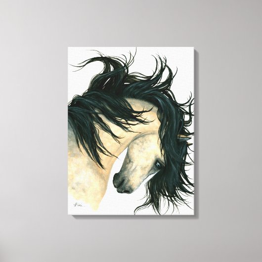 Majestic Dappled Buckskin Horse Canvas van Bihrle (Voorkant)