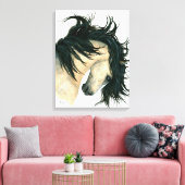 Majestic Dappled Buckskin Horse Canvas van Bihrle Afdruk (Insitu (Woonkamer))