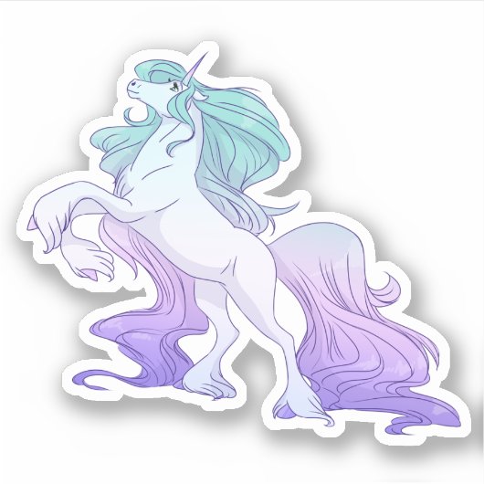Majestic de Eenhoorn Sticker (Voorkant)
