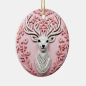 Majestic Deer Embroidery Keramisch Ornament (Rechts)