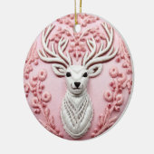 Majestic Deer Embroidery Keramisch Ornament (Links)