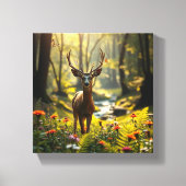 Majestic Deer in Natuur Canvas Afdruk (Voorkant)