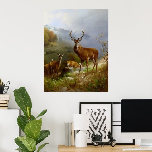 Majestic Deer ~ Poster (Thuiskantoor)