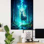 Majestic Deer Poster (Thuiskantoor)