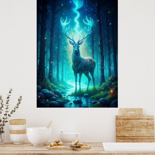 Majestic Deer Poster (Keuken)