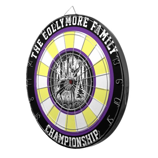 Majestic Deer Rustiek Kunstwerk Dartbord (Voorkant Rechts)