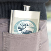 "Majestic Deer Wine Flask Flacon (Voorbeeld)