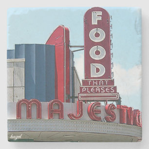 Majestic Diner Atlanta Landmark Marble Onderzetter