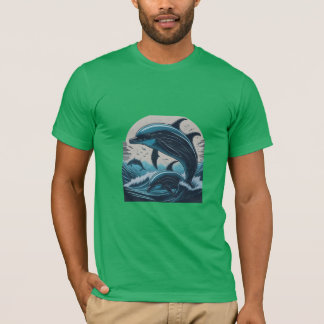 Majestic Dolphins Splash T-shirt
