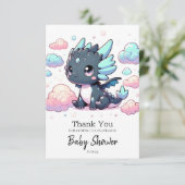 Majestic Dragon Baby shower Bedankkaart (Staand voorkant)
