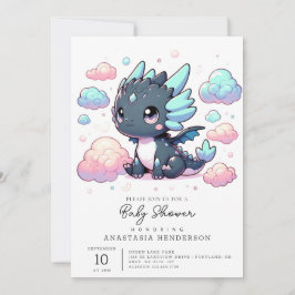 Majestic Dragon Baby shower Kaart