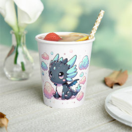 Majestic Dragon Baby shower Papieren Bekers