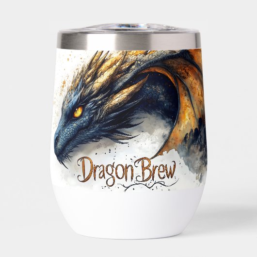 Majestic Dragon Head Waterverf (Voorkant)