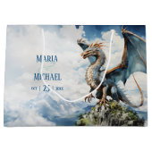 Majestic Dragon Medium Favor Bag | Keltische bruil Groot Cadeauzakje (Voorkant)