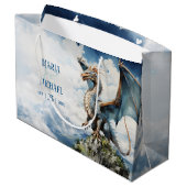 Majestic Dragon Medium Favor Bag | Keltische bruil Groot Cadeauzakje (Achterkant Gekanteld)