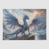 Majestic Dragon of Ice - Decoupage- Tissuepapier (Voorkant)