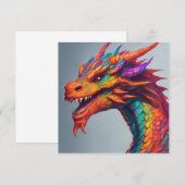 Majestic Dragon Portret Kaart (Voorkant / Achterkant)