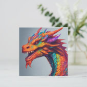 Majestic Dragon Portret Kaart (Staand voorkant)