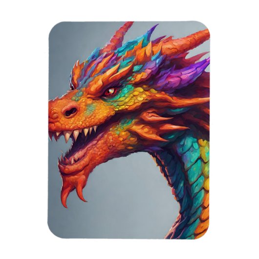 Majestic Dragon Portret Magneet (Verticaal)