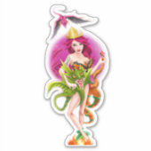 Majestic Dragon Princess Queen Flying Sticker (Voorkant)